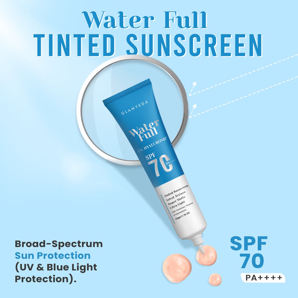 Glamveda Water Full 1% Hyaluronic Sunscreen SPF 70 Pa++++