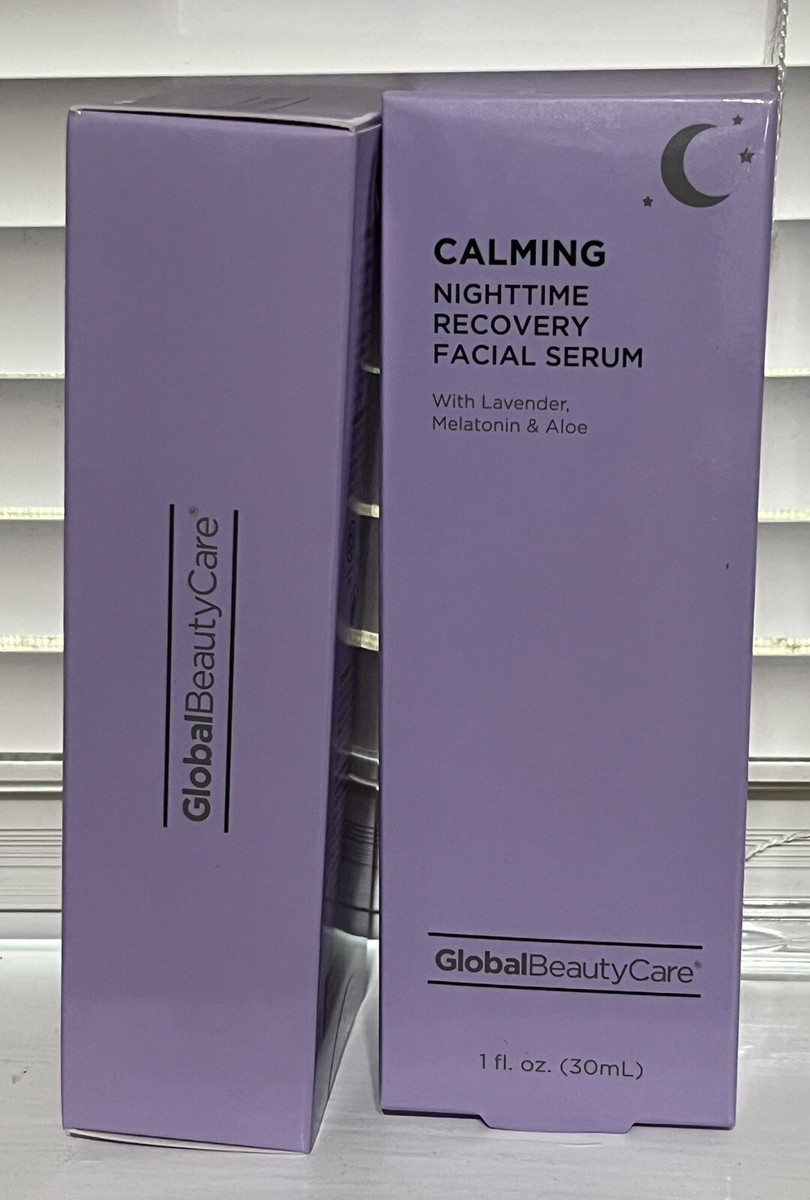Global Beauty Care Nighttime Recovery, Facial Serum With Lavender, Melatonin, And Aloe