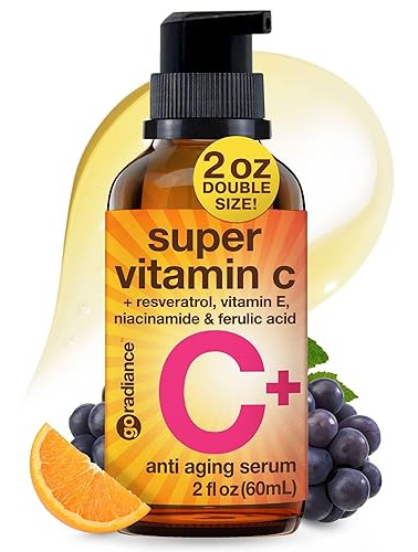 Go radiance Super Vitamin C Serum For Face W/niacinamide Serum, 5% Vitamin C Face Serum W/hyaluronic Acid