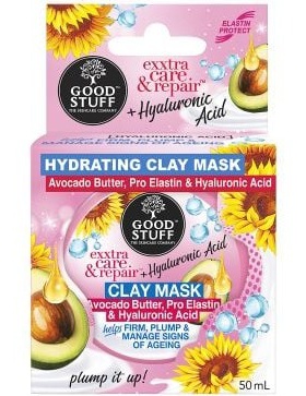 Good stuff Extra Care & Repair + Hyaluronic Acid Clay Mask Avocado Butter, Pro Elastin & Hyaluronic Acid