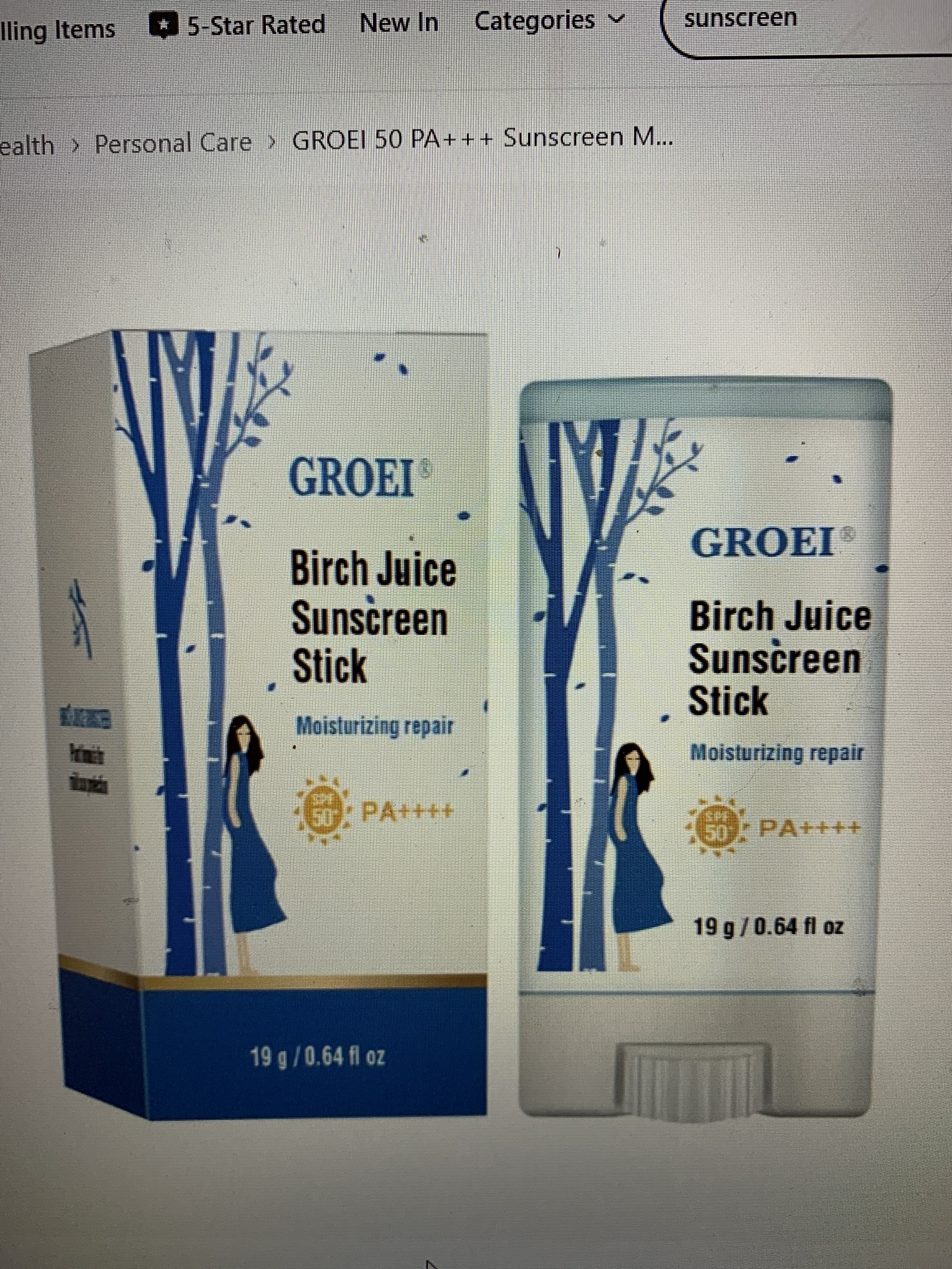 Groei Birch Juice Sunscreen Stick