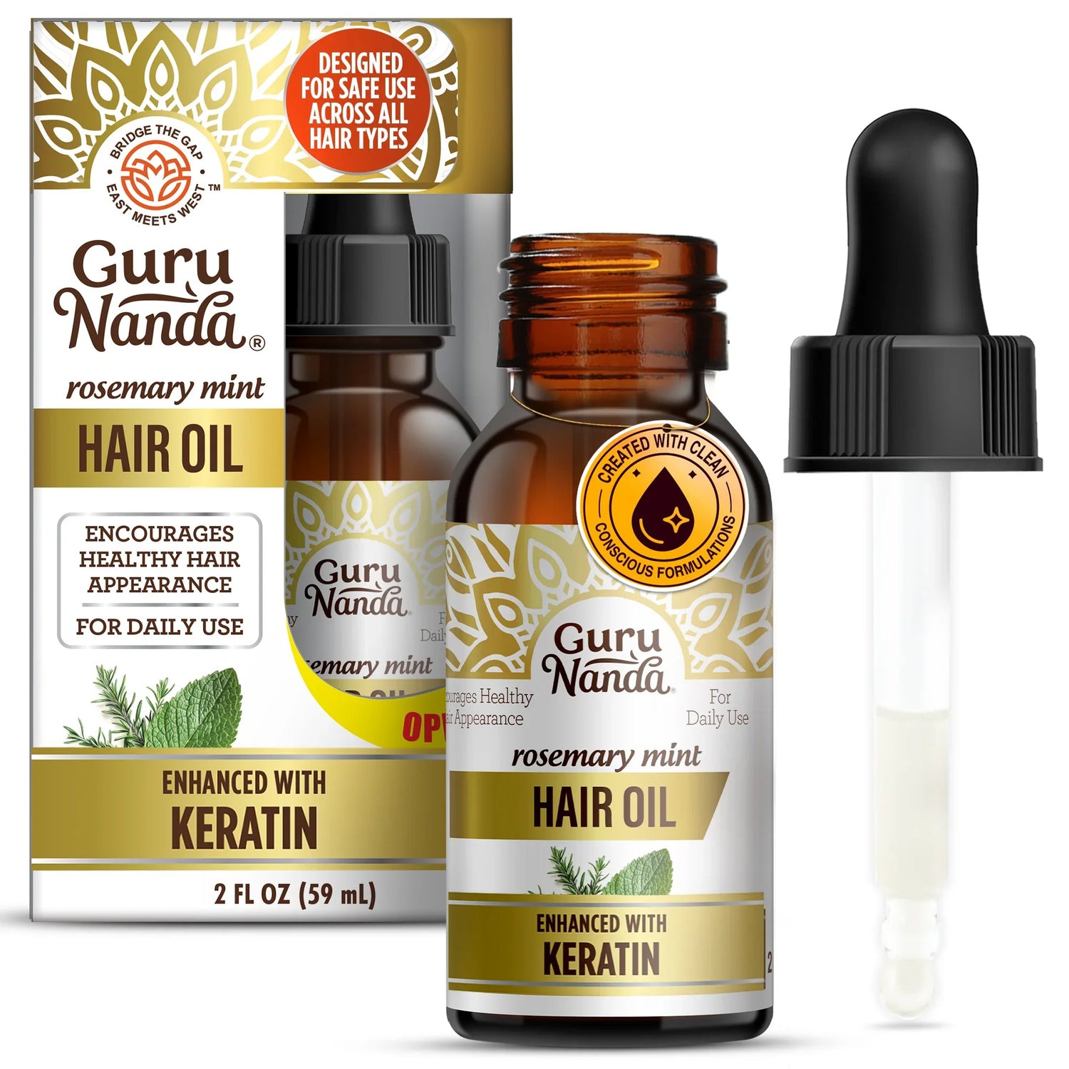 Guru nanda Rosemary Mint Hair Oil