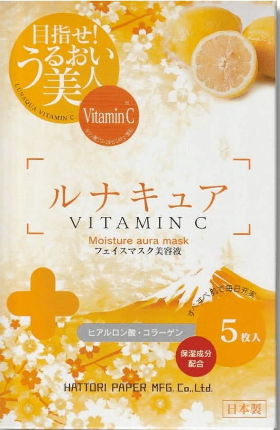 HATTORI PAPER Luna Cure (ルナキュア) Vitamin C Moisture Aura Mask