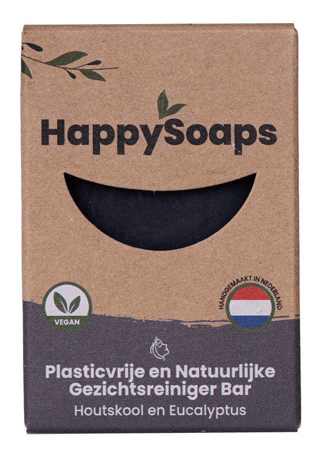 Happysoaps Gezichtsreiniger Bar – Houtskool En Eucalyptus