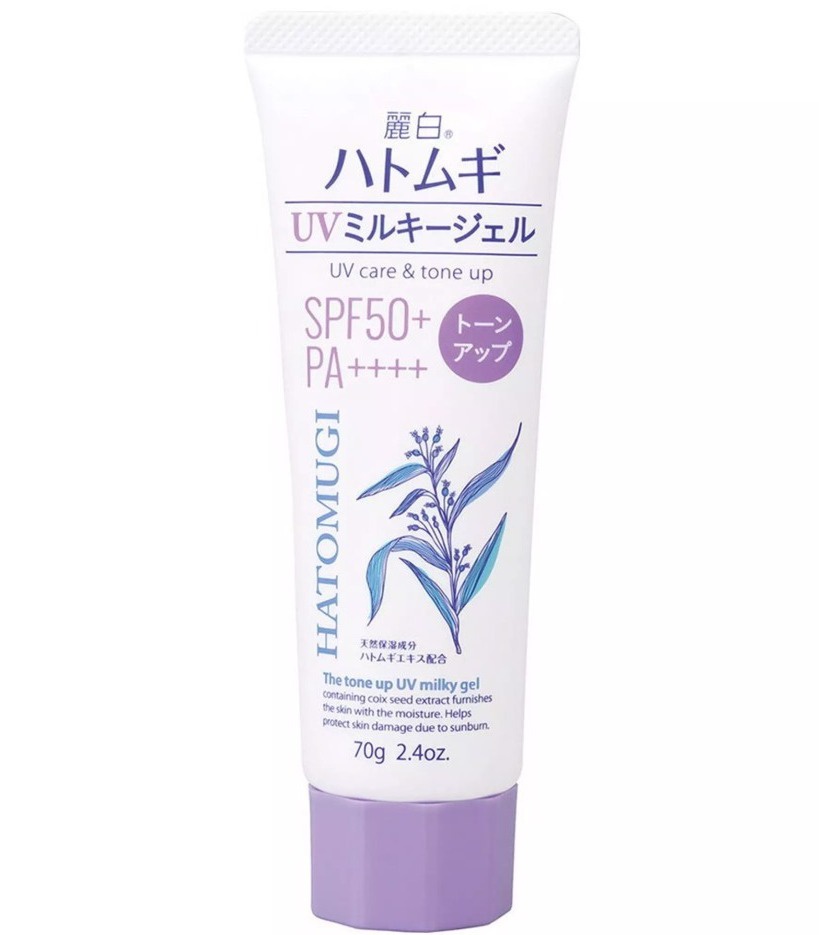 Hatomugi The Tone Up UV Milky Gel Lavender SPF50+ Pa++++