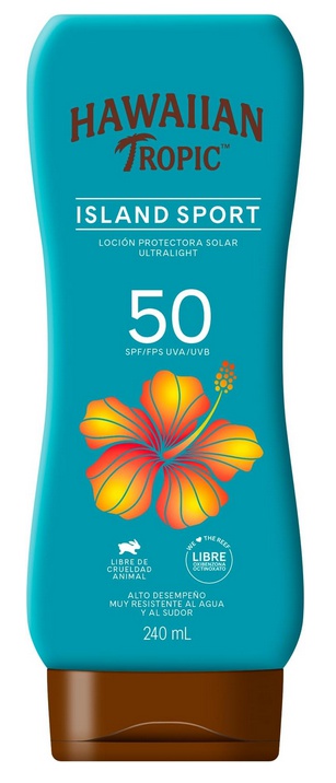 Hawaiian Tropic Island Sport Protector Solar 50 FPS Loción De 240ml