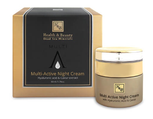 Health & Beauty Dead Sea Minerals Multi-Active Night Cream With Hyaluronic Acid And Caviar Extract