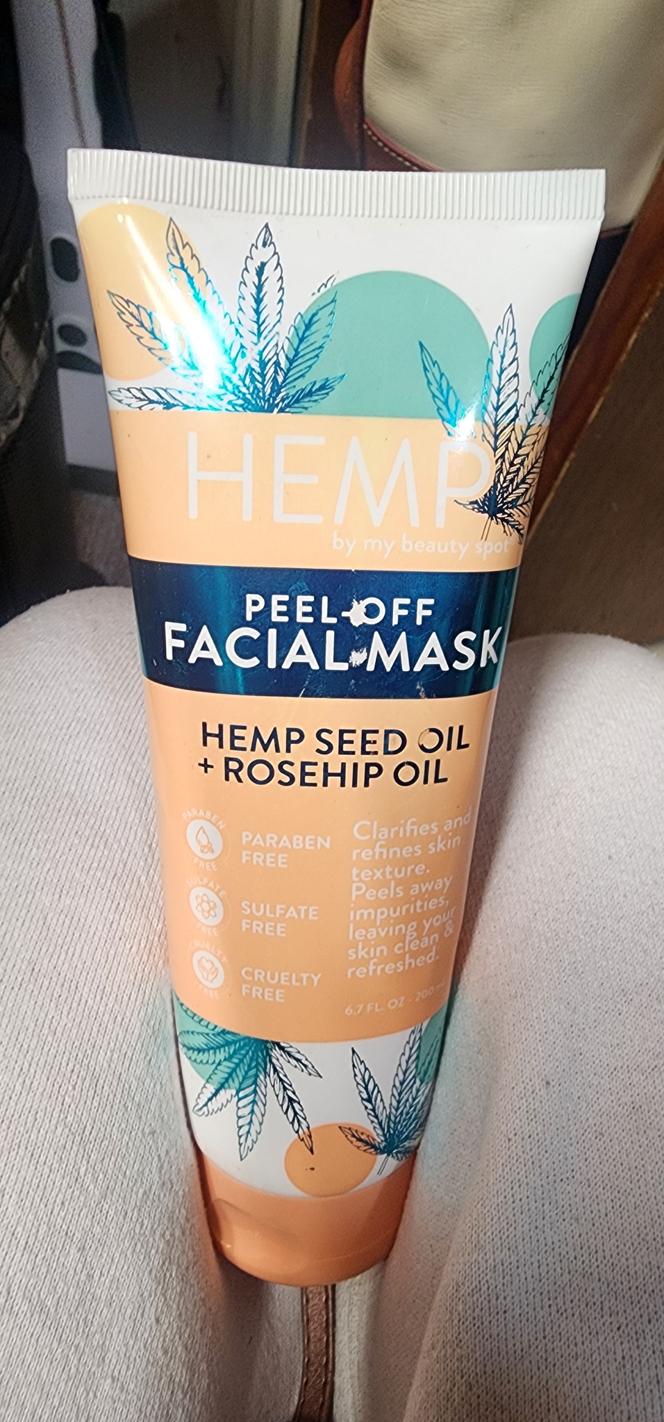 Hemp by my beauty spot Peel-off Facial Mask Hemp Seed Oil + Rosehip Oil