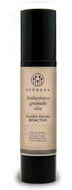 Herbera Crema Hidratante Antiarrugas Á. Hialurónico, Granada y uva
