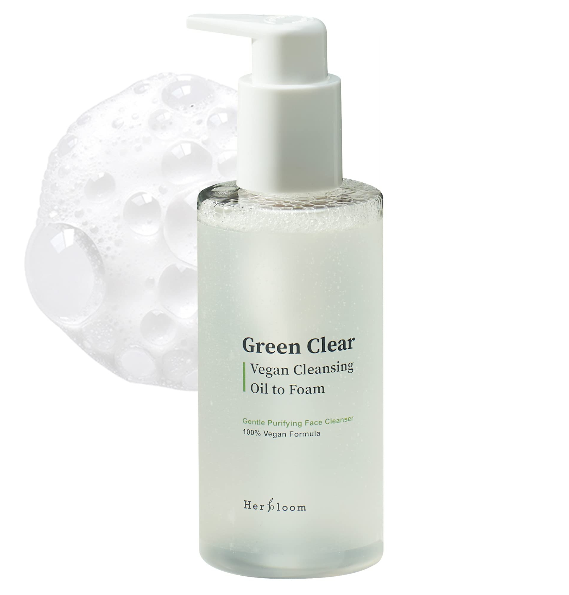 Herbloom Green Clear Vegan Cleansing Oil To Foam