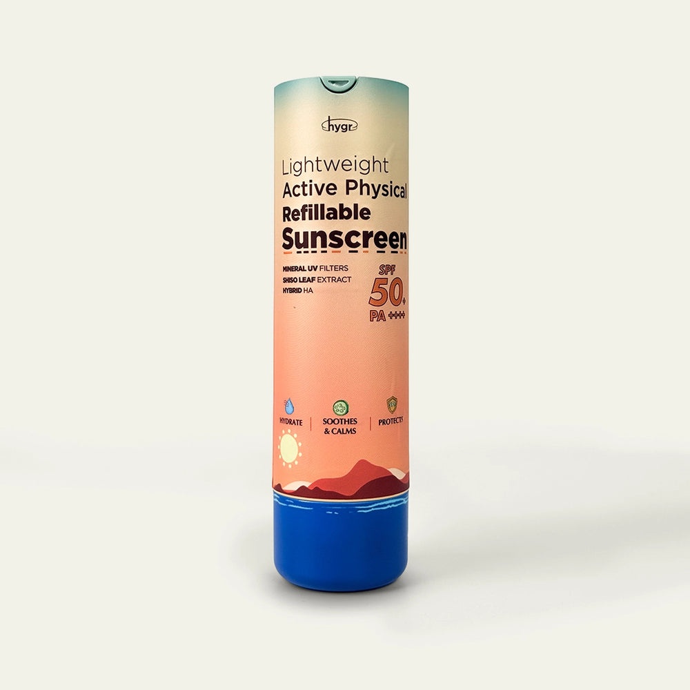 Hygr Lightweight Moisturising Active Physical Refillable Sunscreen