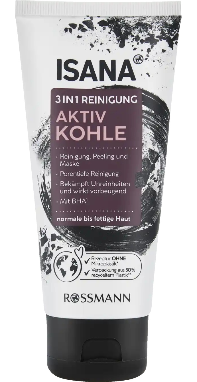 Isana Aktivkohle 3in1 Reinigung