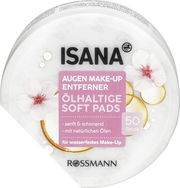 Isana Augen Make-Up Entferner Ölhaltige Soft Pads
