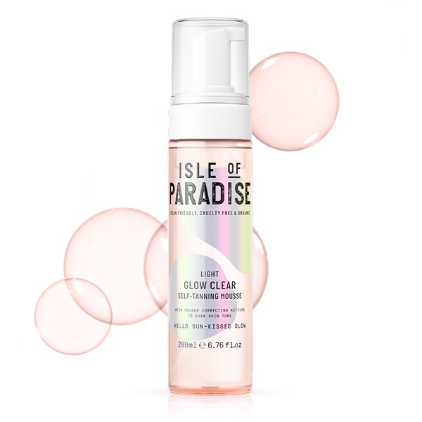 Isle of Paradise Glow Clear Self Tanning Mousse Light