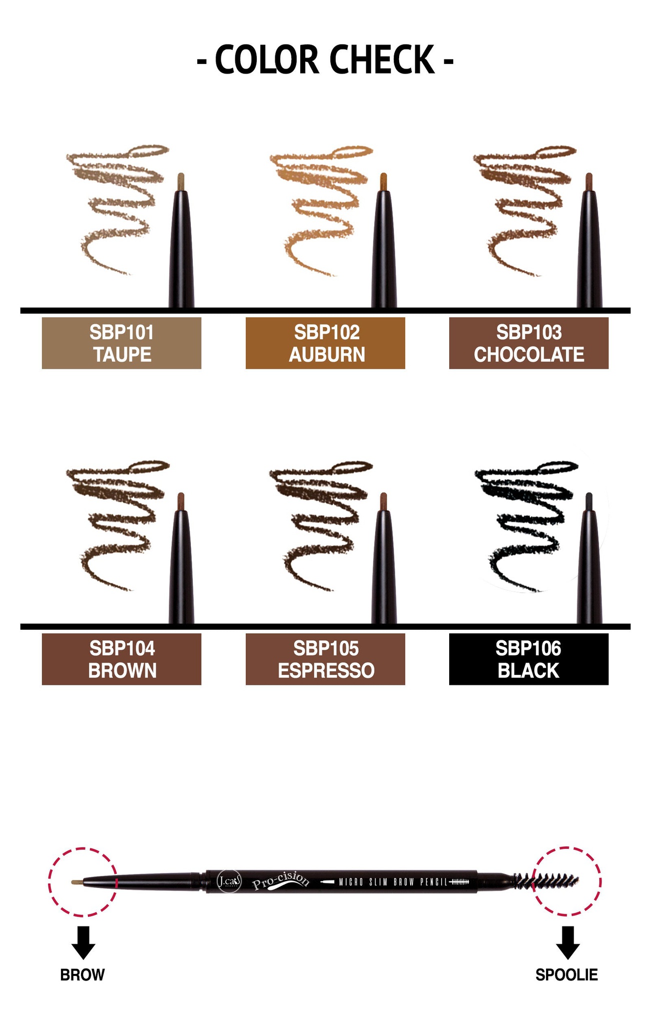 J. Cat Beauty Pro-cision Micro Slim Brow Pencil