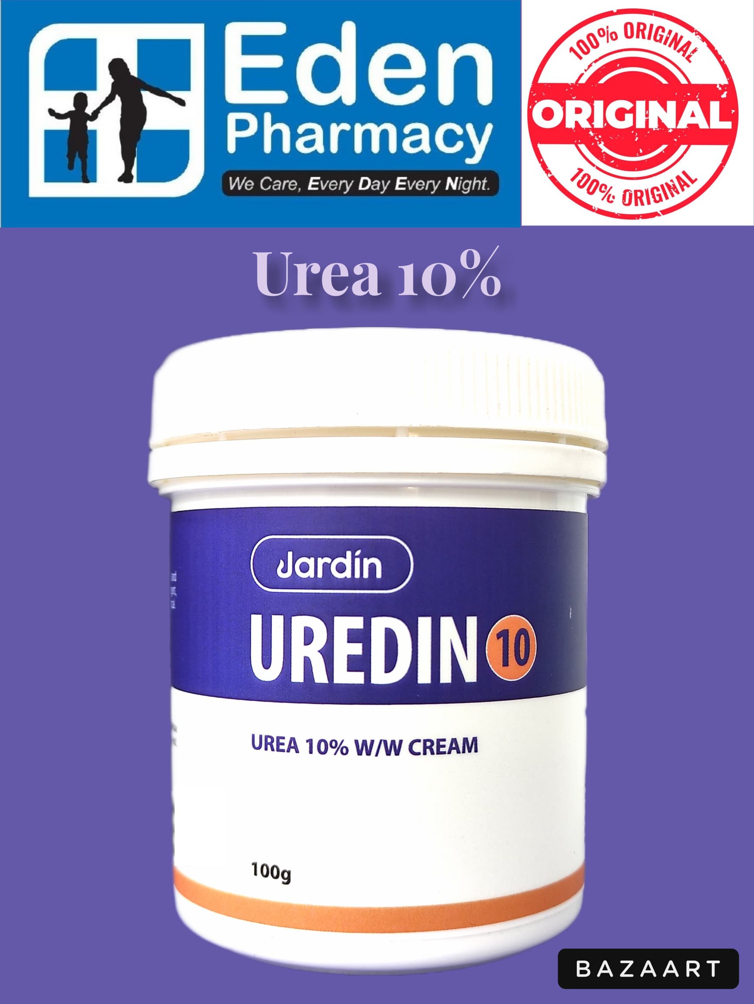 JARDIN Xorix Xorea 10 Cream / Jardin Uredin 10 Urea 10% W/w Cream ( 100g)