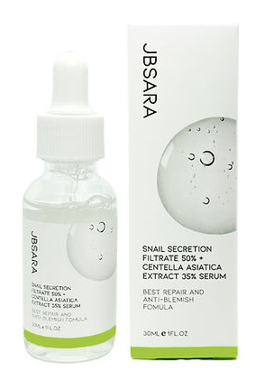JBSARA ￼jbsara Snail Secretion Filtrate 50% + Centella Asiatica Extract 35% Serum