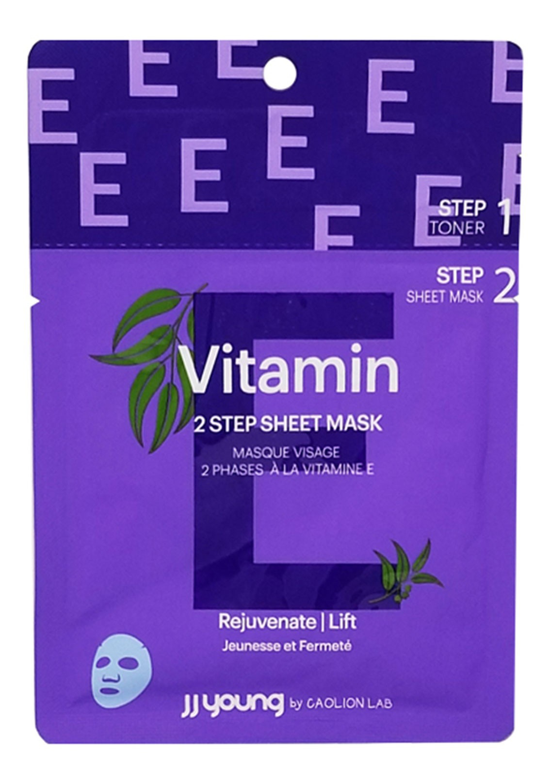 JJ young by CAOLION LAB Rejuvenate Lift Vitamin E 2 Step Sheet Mask