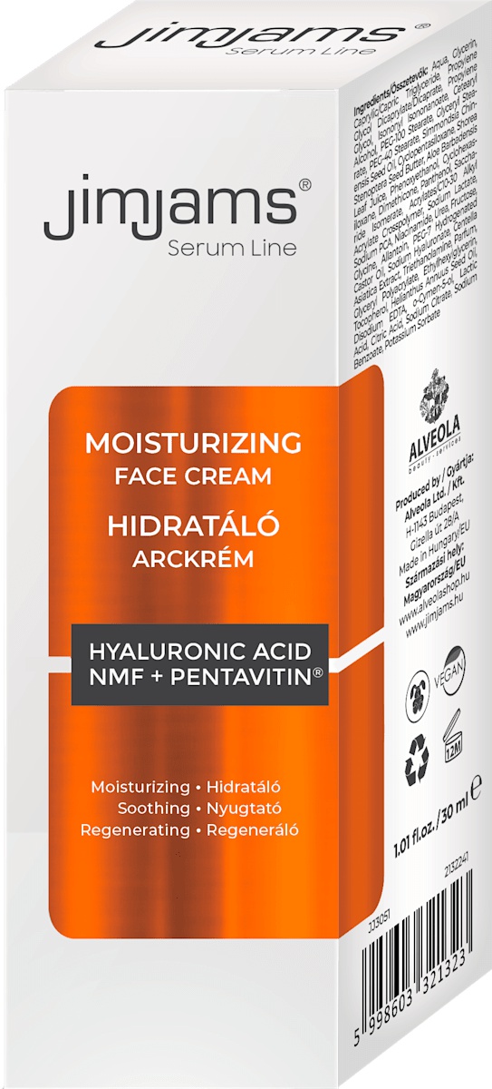 JimJams Serum Line Hidratáló Arckrém Hialuronsavval