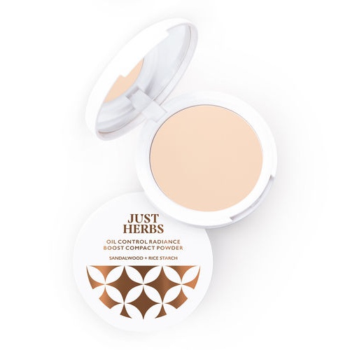 Just Herbs Oil Control Radiance Booster Age Defying Compact Powder For Face Makeup