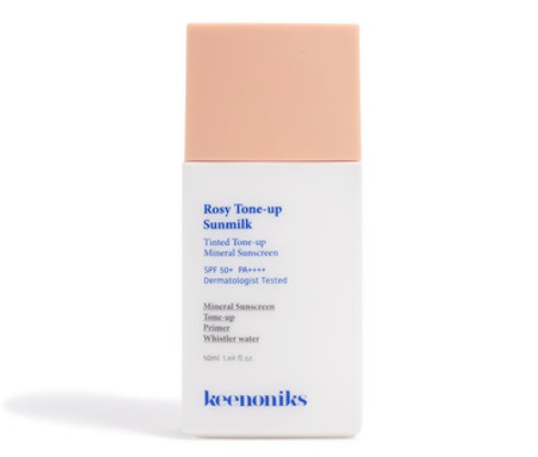 KEENONIKS Rosy Tone-Up Mineral Sunscreen Spf 50+ Pa++++