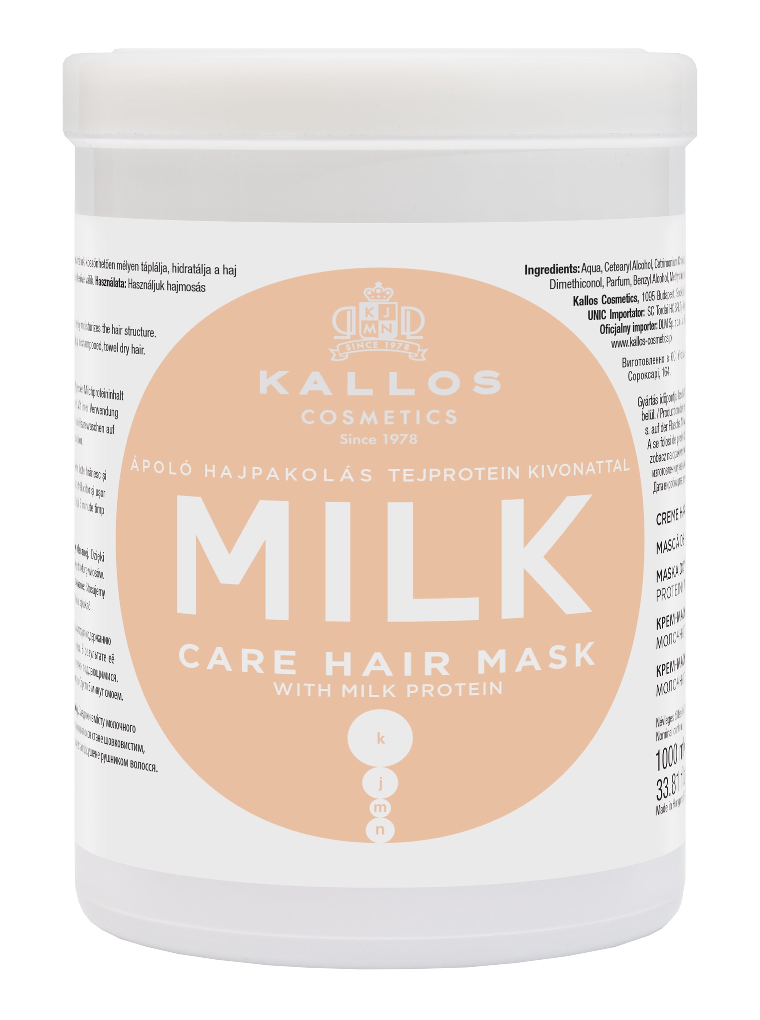 Kallos KJMN Milk Care Hair Mask