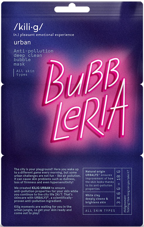 Kilig Urban Anti-Pollution Deep Clean Bubble Mask