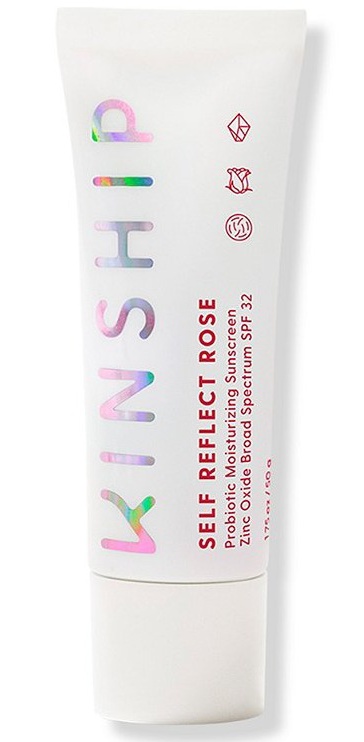 Kinship Self Reflect Rose Probiotic Moisturizing Sunscreen Zinc Oxide SPF 32