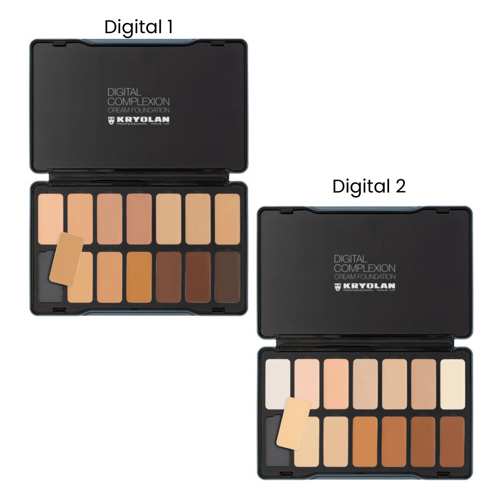 Kryolan Digital Complexion Cream Foundation Palette 14 Colors Digital 1