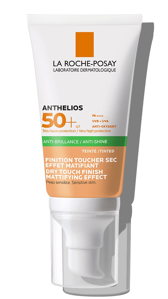 La Roche-Posay Anthelios Anthelios Gel-crema Antibrillos Con Color FPS 50+ Pantalla Solar Para El Rostro
