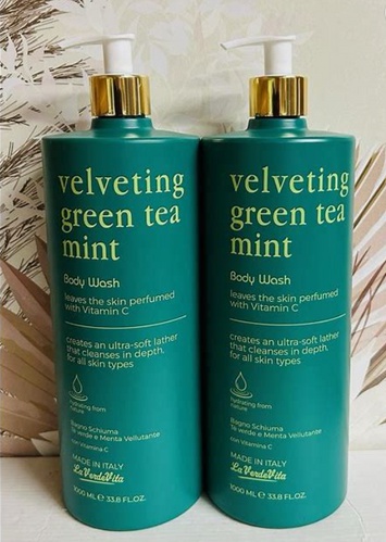 La Verde Vita Velveting Green Tea Mint Body Wash