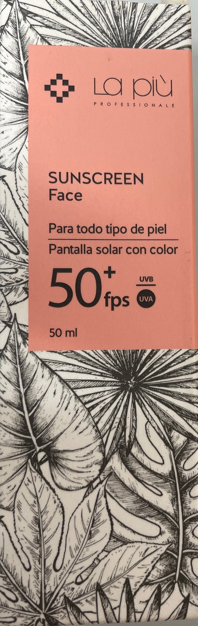 La piú professionale Sunscreen Face 50+FPS Pantalla Solar Con Color