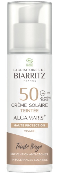 Laboratoires de Biarritz Certified Organic SPF50 Tinted Face Sun Cream