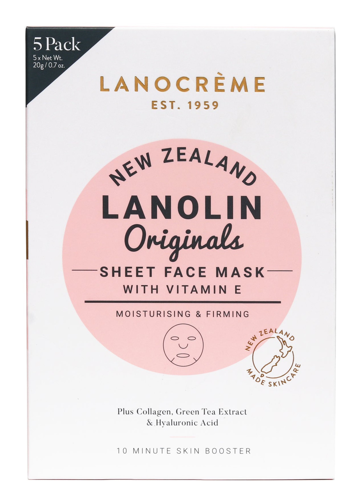 Lanocreme Lanolin Originals Sheet Mask With Vitamin E