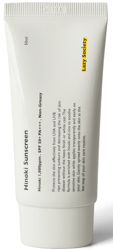 Lazy Society Hinoki Sunscreen SPF 50+ Pa++++