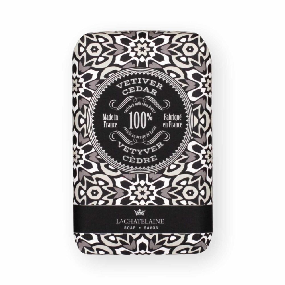 Le Chatelaine Vetiver Cedar Shea Butter Body Soap Bar