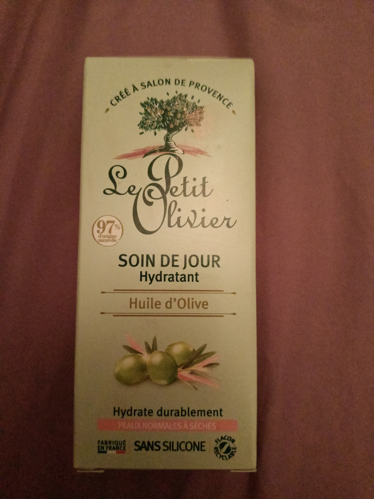 Le petit olivier Soin De Jour Hydratant Huile D'olive