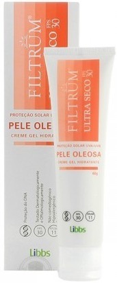 Libbs Filtrum Protetor Solar Ultra Seco Fps 30 Creme Gel Hidratante