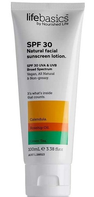 Life Basics by Nourished Life Natural Facial Sunscreen Lotion SPF 30