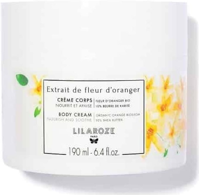 LilaRoze Body Cream With Organic Orange Blossom And 10% Shea Butter