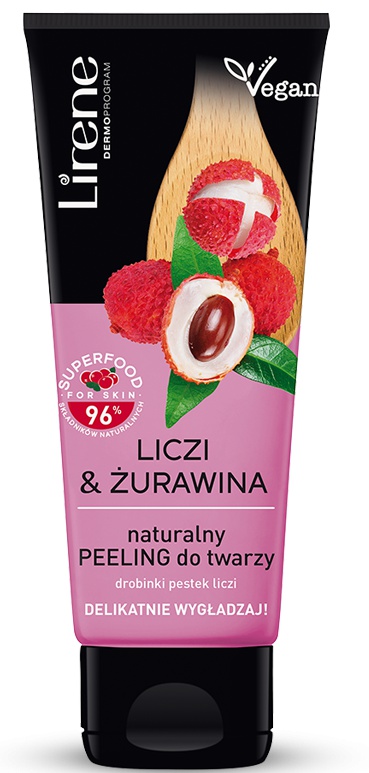 Lirene Superfood Lychee & Cranberry Natural Face Scrub