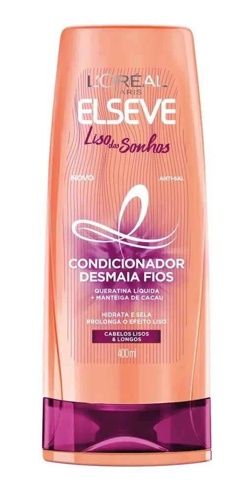 Loreal Elseve Condicionador Desmaia Fios Liso Dos Sonhos