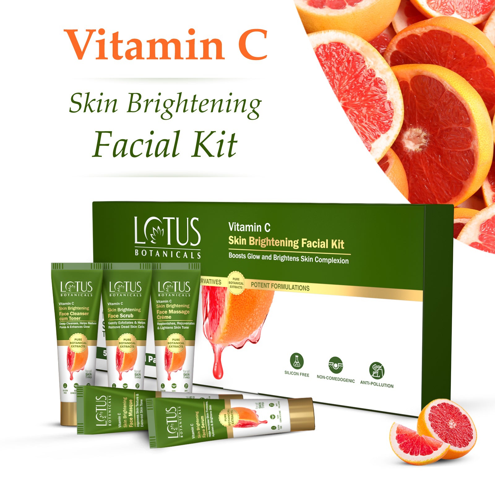 Lotus Herbals Vitamin C Skin Brightening Facial Kit