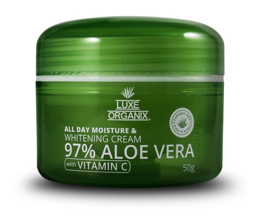 Luxe Organix 97% Aloe Vera All Day Moisture And Whitening Cream With Vitamin C