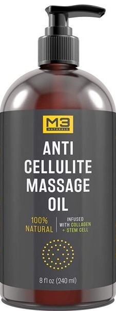M3 Naturals Anti-cellulite Massage Oil Collagen And Stem Cell Infused