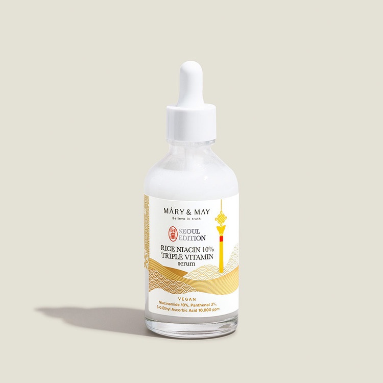 MARY & MAY Rice Niacin 10% Triple Vitamin Serum Seoul Edition