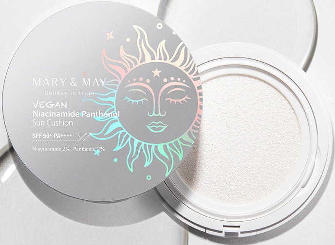 MARY & MAY Vegan Niacinamide Panthenol Sun Cushion