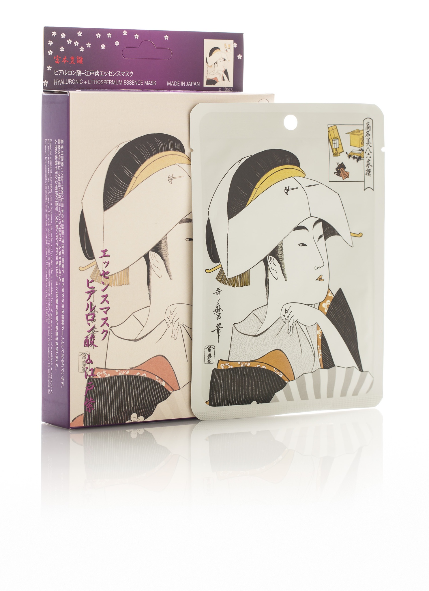 MITOMO UKIYO E Smoothing Face Mask With Hyaluronic Acid