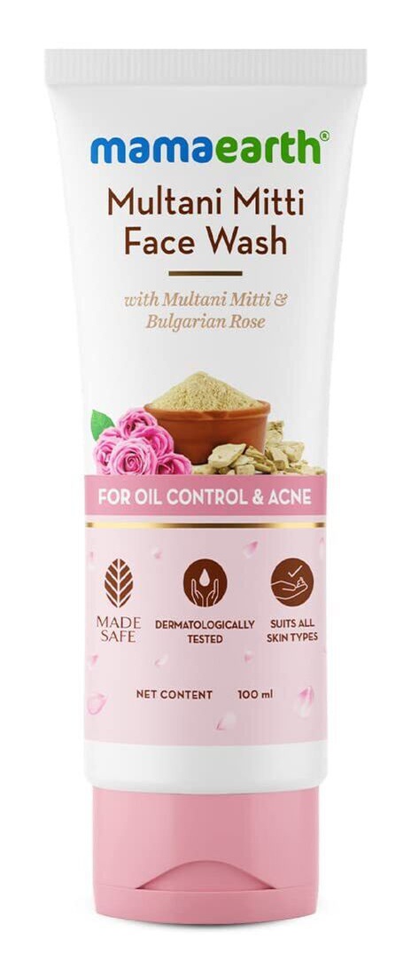 Mamaearth Multani Mitti Face Wash With Multani Mitti & Bulgarian Rose For Oil Control & Acne