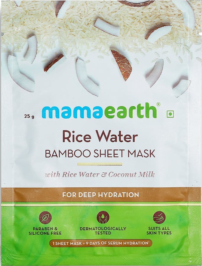 Mamaearth Rice Water Bamboo Sheet Mask